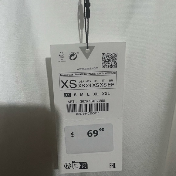 Silk dress from Zara. Never worn. Extra small - Picture 4 of 5